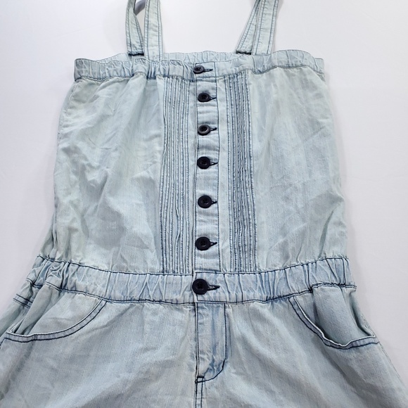 Noble Light Wash Denim Romper Overalls - EUC - Picture 2 of 4